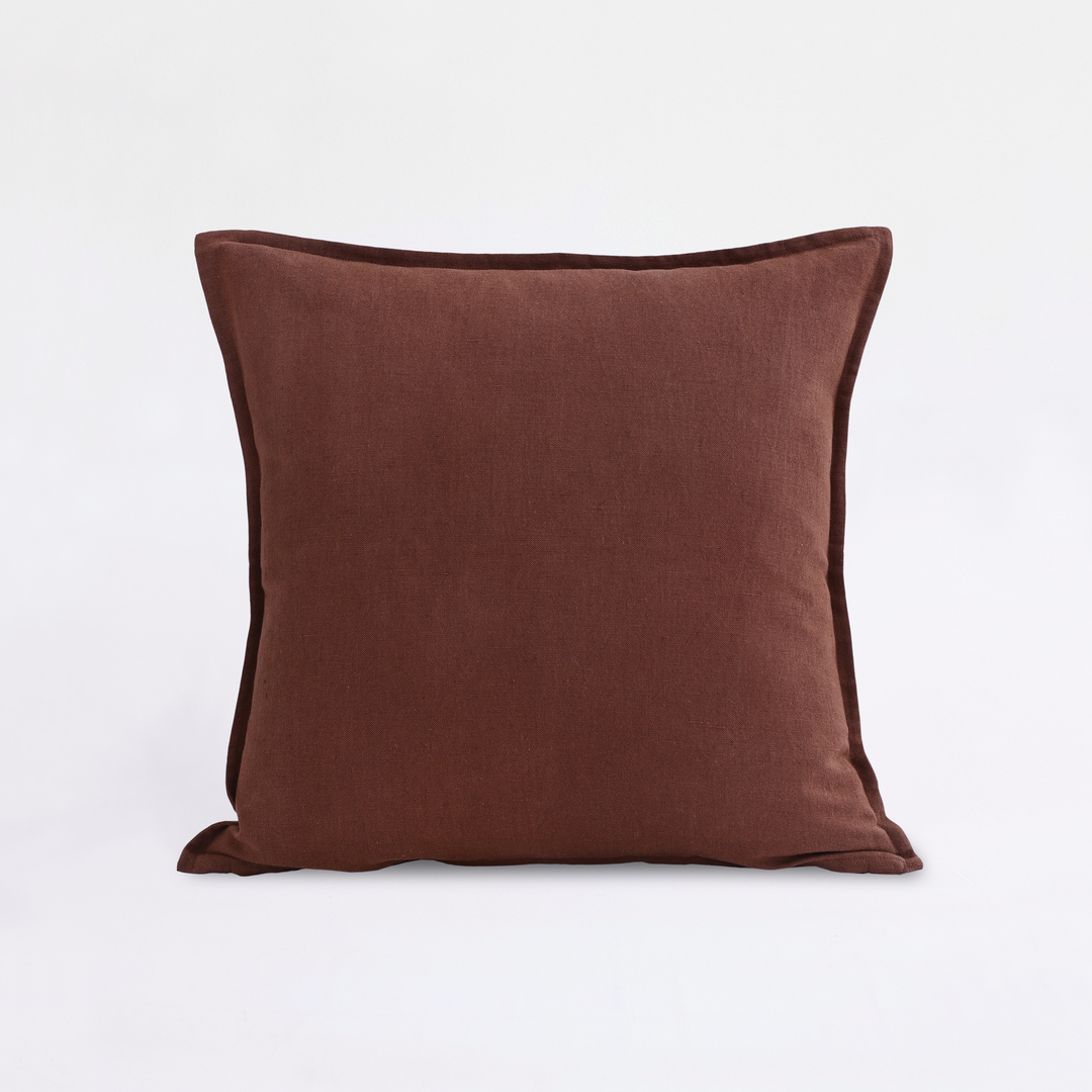 MM Linen Carob European Flax Linen Cushion  50x50cm image 0